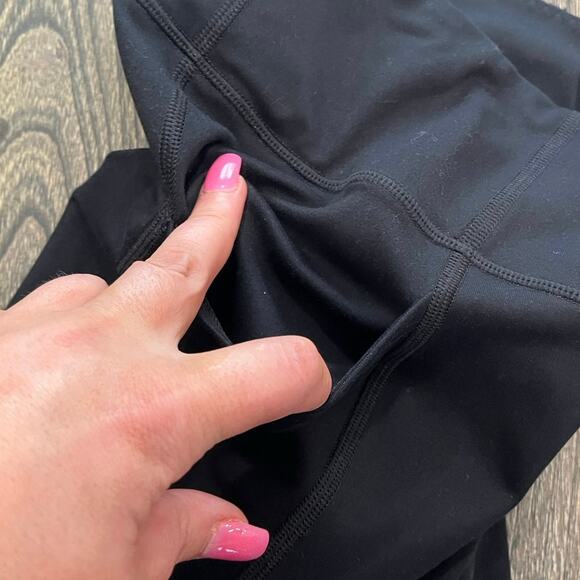 Victoria's Secret Leggings Mid-Rise Pockets Pull-On Full-Length Black Size 10 - Picture 5 of 11
